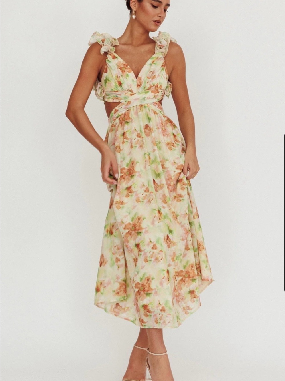 Saints & Secrets Madara Lace Up Back Wedding Guest Flirty Feminine Fairy Colors